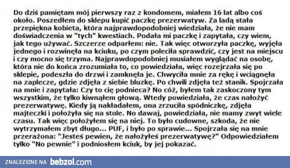 pierwszy raz ;)