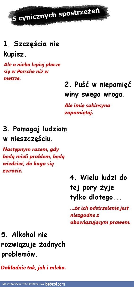 5 prawd cynicznych