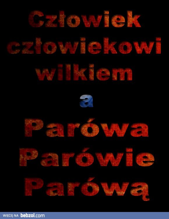 człowiek człowiekowi ..