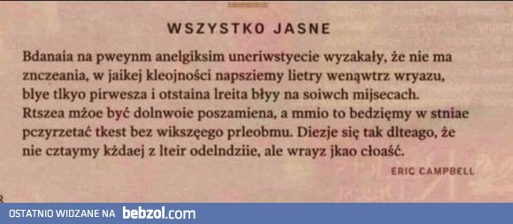 I wszystko jasne