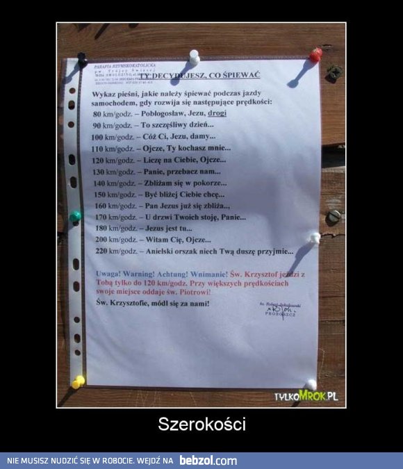 a co Ty śpiewasz podczas jazdy?