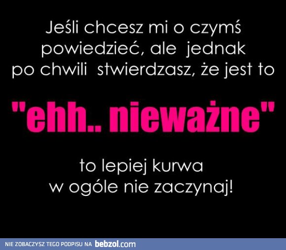 Już lepiej nic nie mów