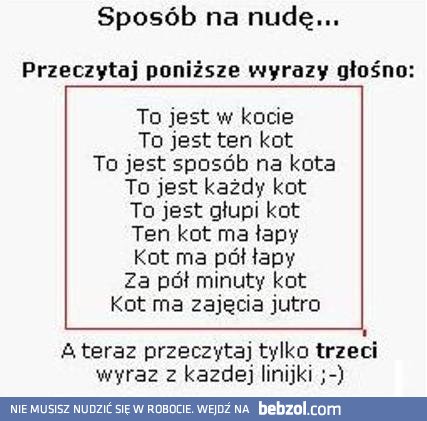 Sposób na nudę