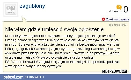 Interesujące ogłoszenie 