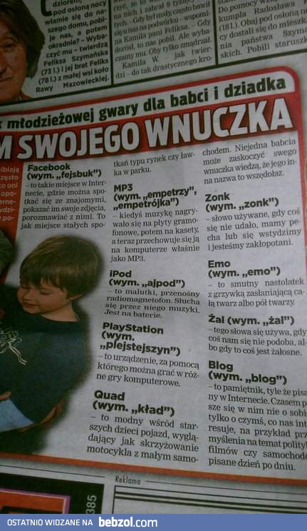 Młodzieżowa gwara dla babci i dziadka 