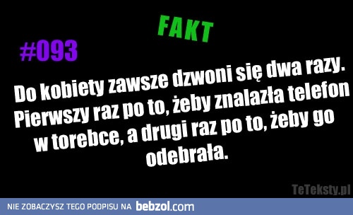 Do Kobiety zawsze dzwoni się dwa razy