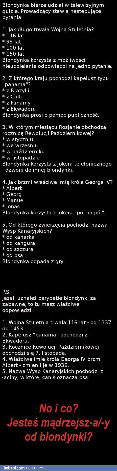 Quiz blondynki