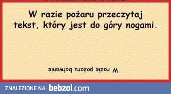 W razie pożaru