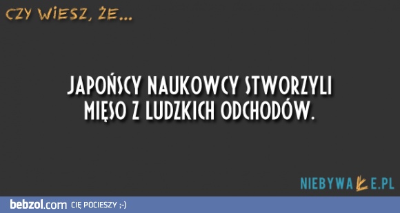 Japończykom życzymy smacznego!