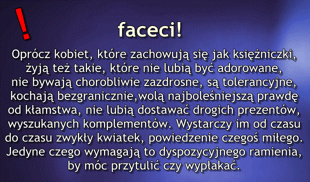 Drodzy faceci!