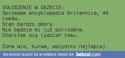 Ogłoszenie w gazecie