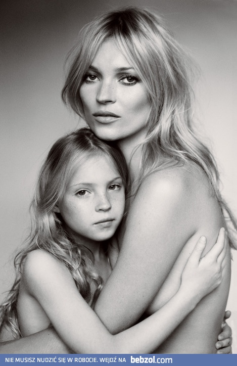 Kate Moss and her daughter Lila Grace 