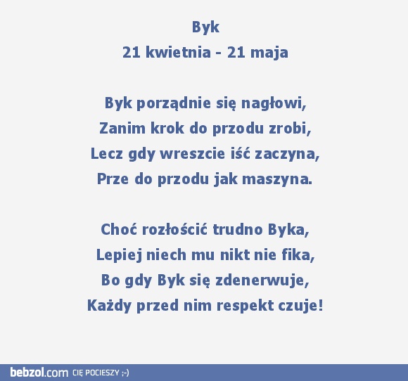 Znak zodiaku - BYK