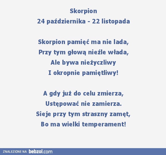 Znak zodiaku - SKORPION