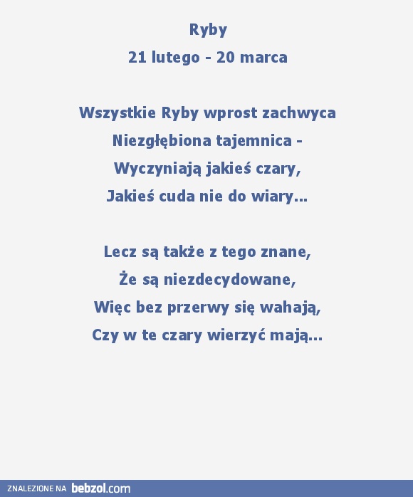 Znak zodiaku - RYBY