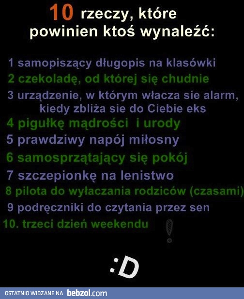 10 rzeczy które powinien ktoś wynaleźć