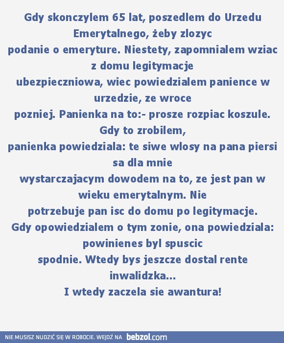 Podanie o emeryturę