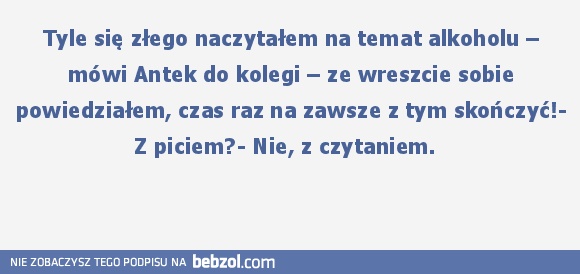 Za dużo czytałem...