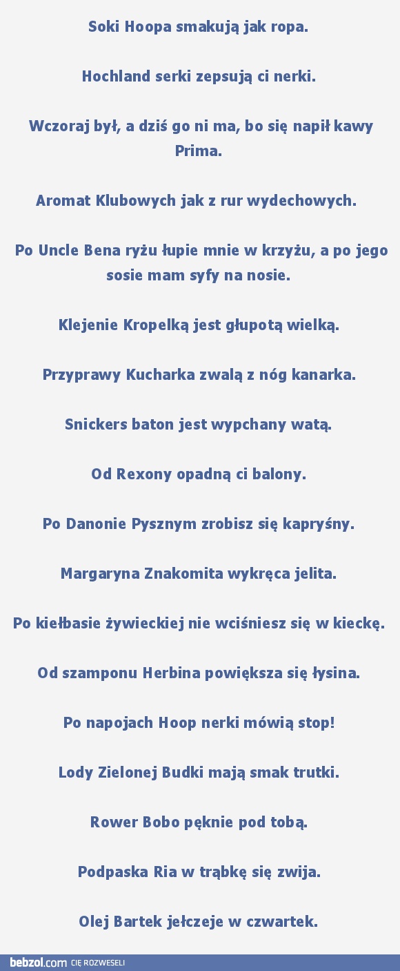 Antyreklamowe hasełka