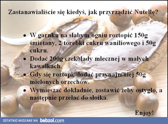 Przepis na Nutellę