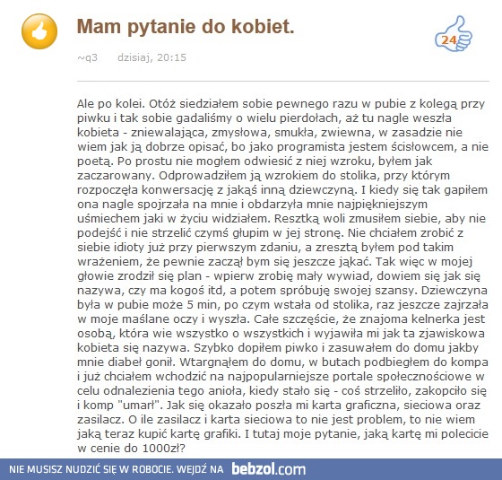 Pytanie do kobiet