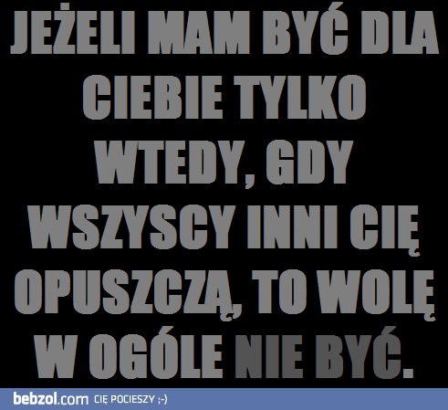 Jeżeli mam być