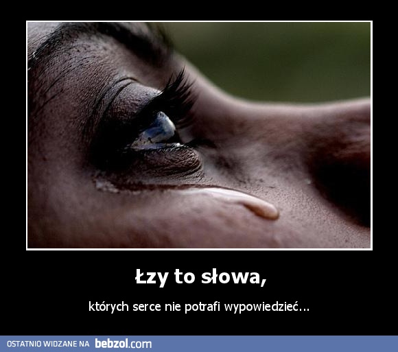 Łzy to słowa,