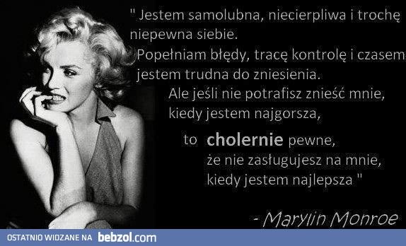 Ponadczasowe słowa Marylin