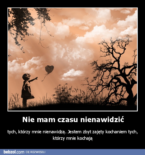 Nie mam czasu nienawidzić