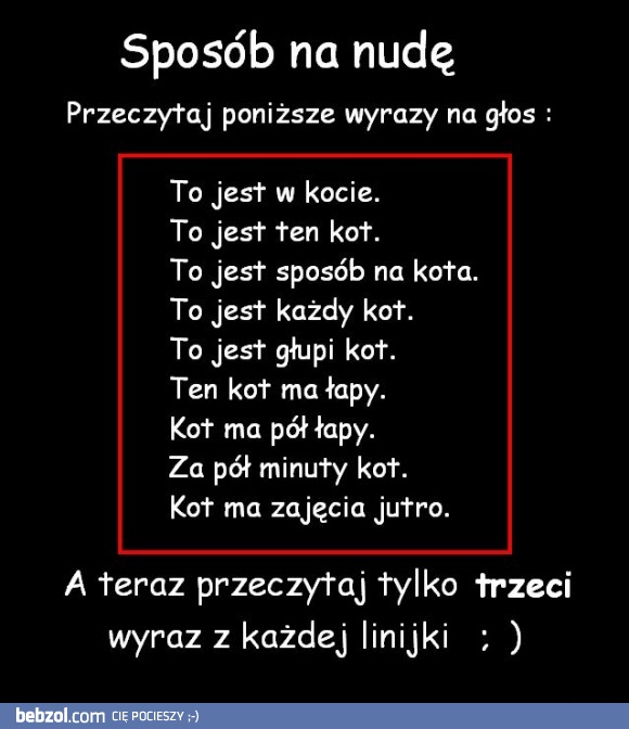 Sposób na nudę