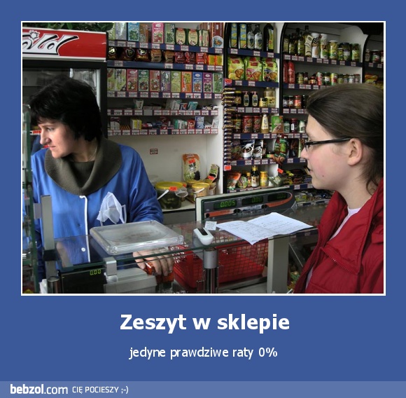 Zeszyt w sklepie