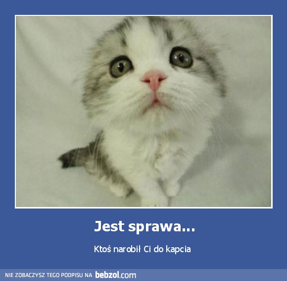 Jest sprawa...