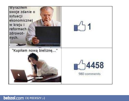 Nowy status na FB