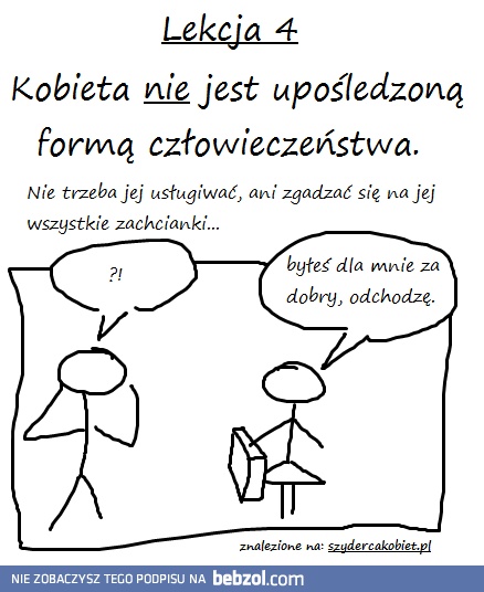 Kobieta nie jest upośledzoną formą człowieczeństwa