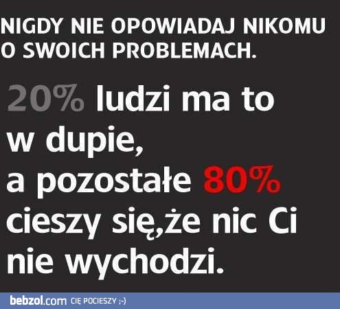 Nigdy nie opowiadaj o swoich problemach