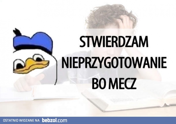 Stwierdzam nieprzygotowanie, bo...