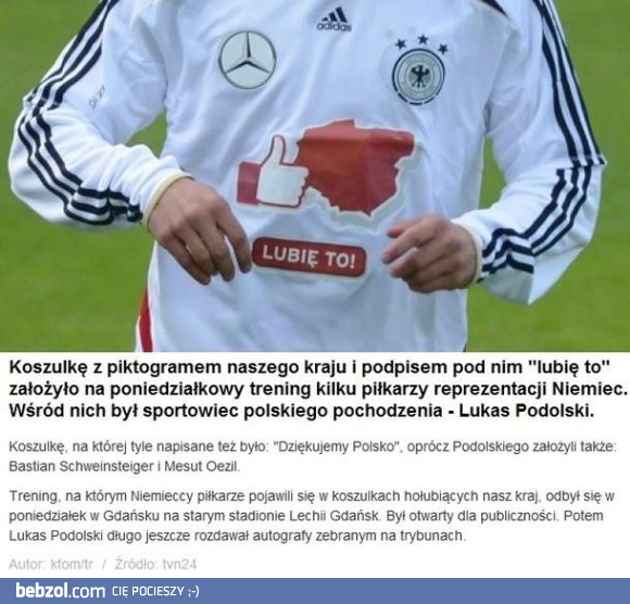 Miły gest Podolskiego 