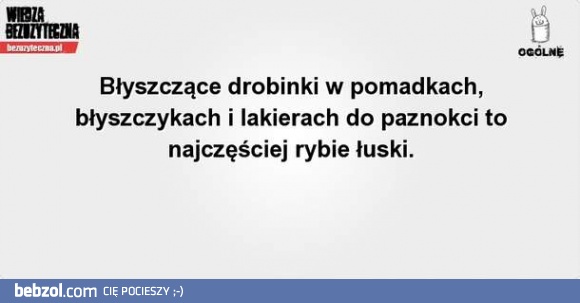 Błyszczące drobinki w kosmetykach