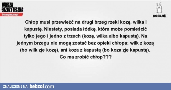 Zagadka dnia - co zrobi chłop?