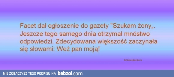 Nietypowe ogłoszenie