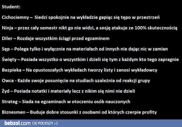 Rodzaje studentów