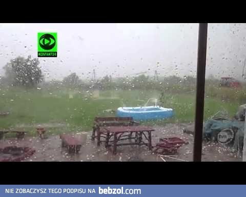 Gradobicie w Bisztynku