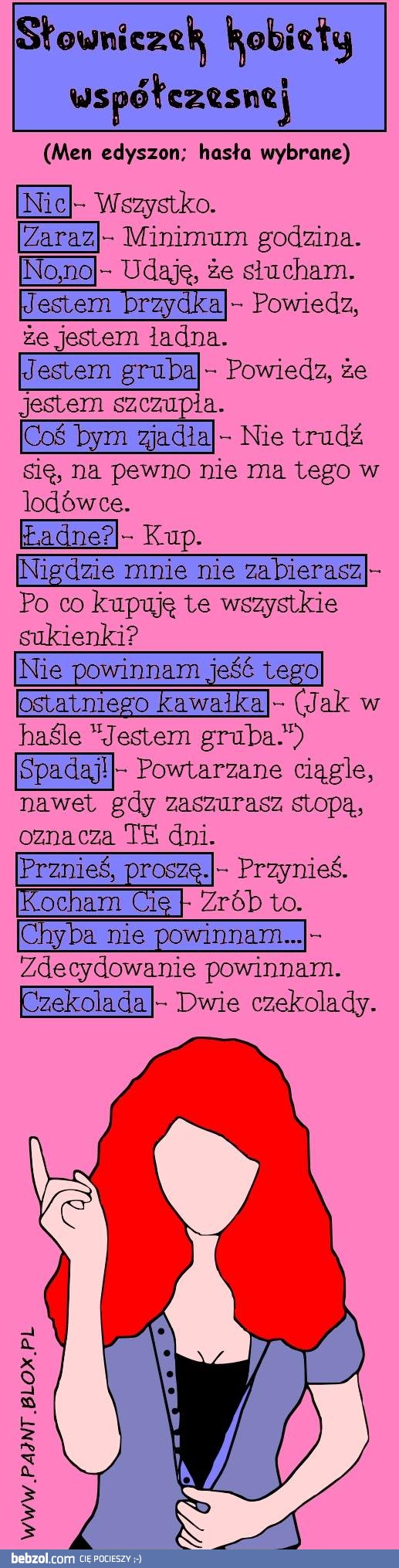 Słowniczek kobiety współczesnej