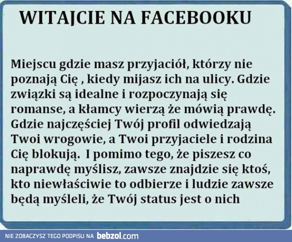 Witajcie na Facebooku