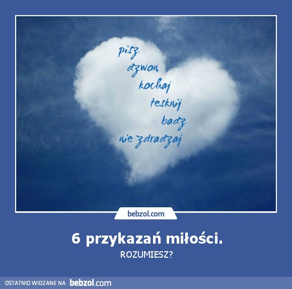 6 przykazań miłości.