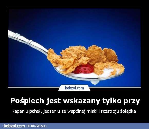 Pośpiech jest wskazany tylko przy