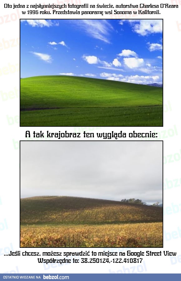 Najpopularniejsze miejsce z tapety Windowsa