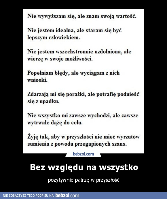 Bez względu na wszystko