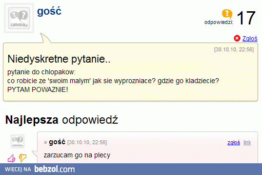 Poważne pytanie, poważna odpowiedź