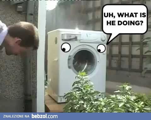 Pralka zjada cegłę